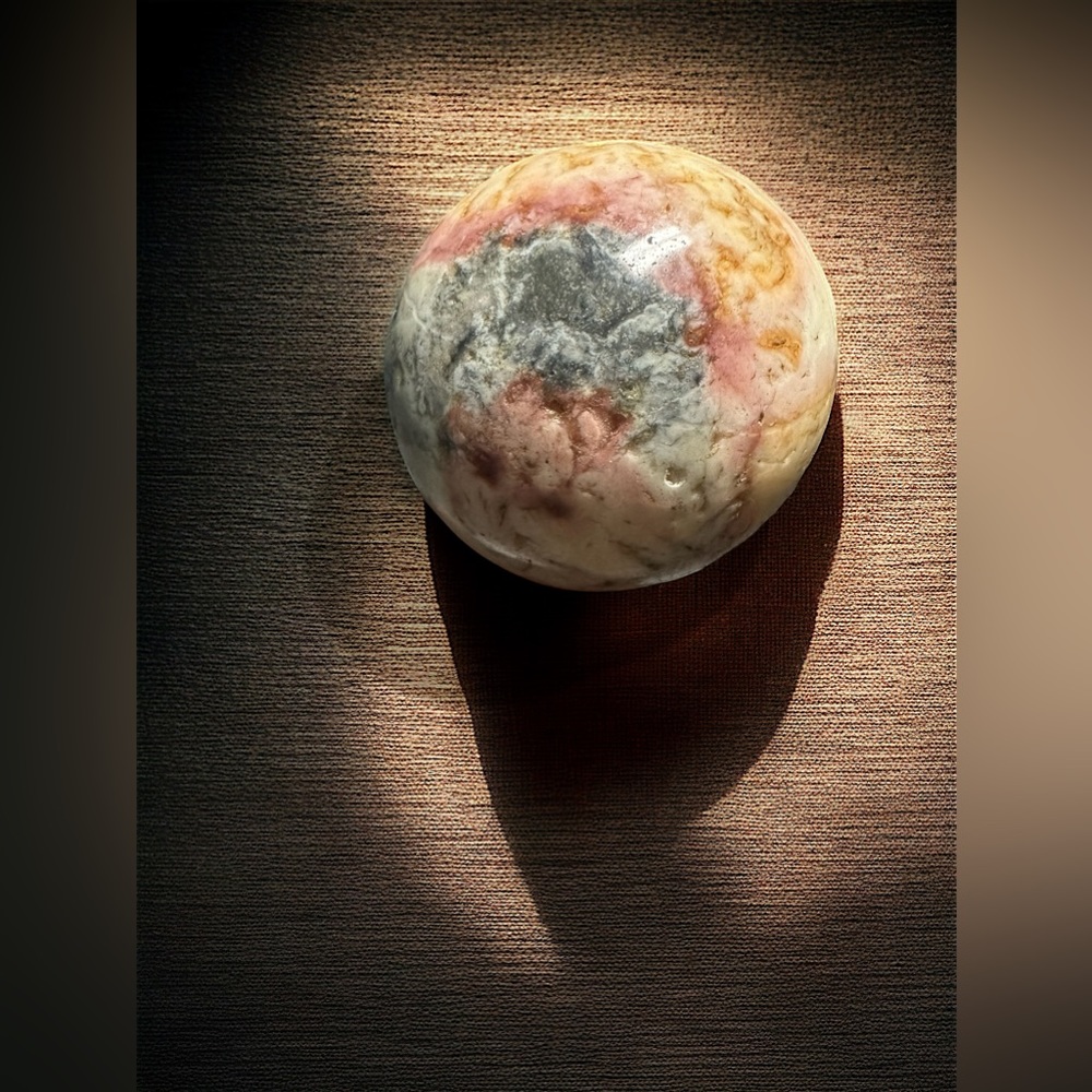 Orange calcite sphere